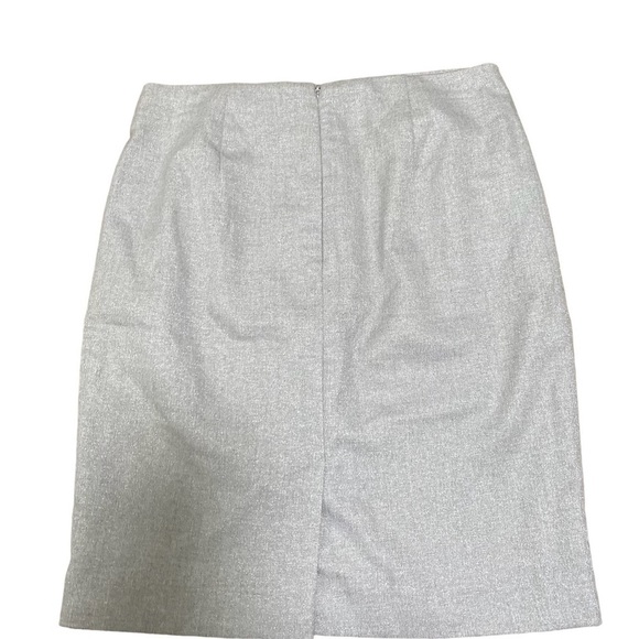 BANANA REPUBLIC | Gray Silver Mettalic Bow Front Festive Holiday Mini Sk… - Picture 4 of 5